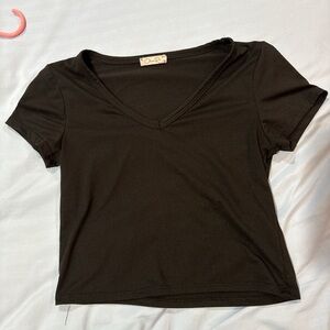 Olivia Rae Black V-Neck Short Sleeve Tee